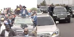 DCP Party leader Rigathi Gachagua's procession from the Airport.